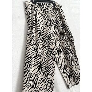 NWT New Look Zebra Print Wide Leg Cropped Pants  Wide Leg‎ Women's Size UK 16